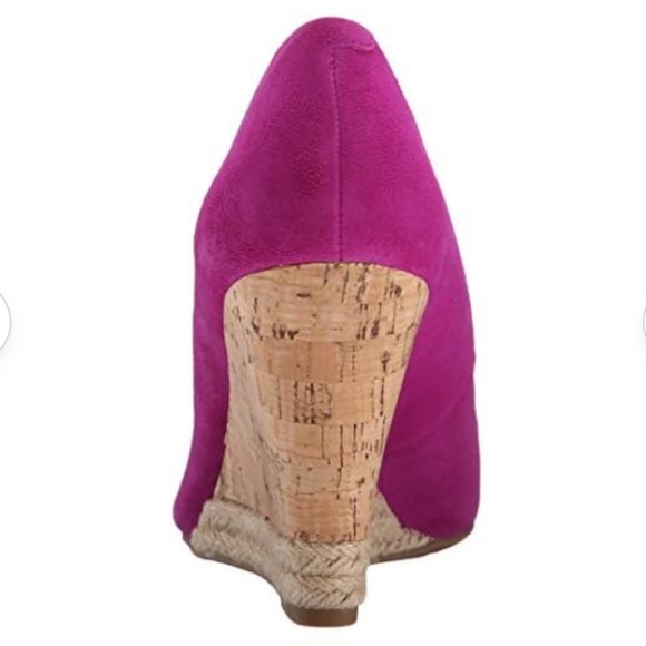Franco Sarto Calix Cork Wedge Pump Sz: 7 - Fushia - Picture 7 of 16